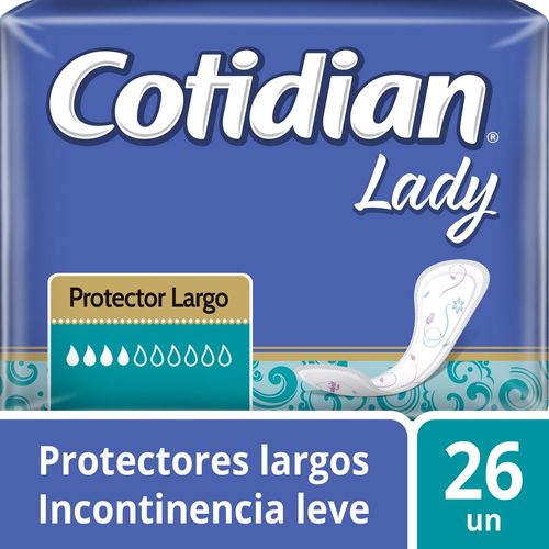 Protectores Diarios Cotidian Lady Largo 26 un UNICO