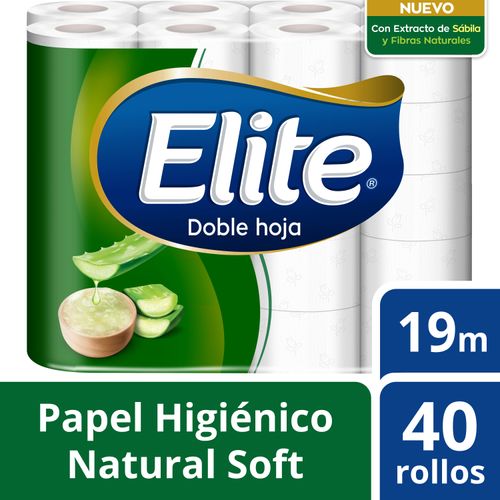 Papel Higiénico Elite Natural Soft 40 un