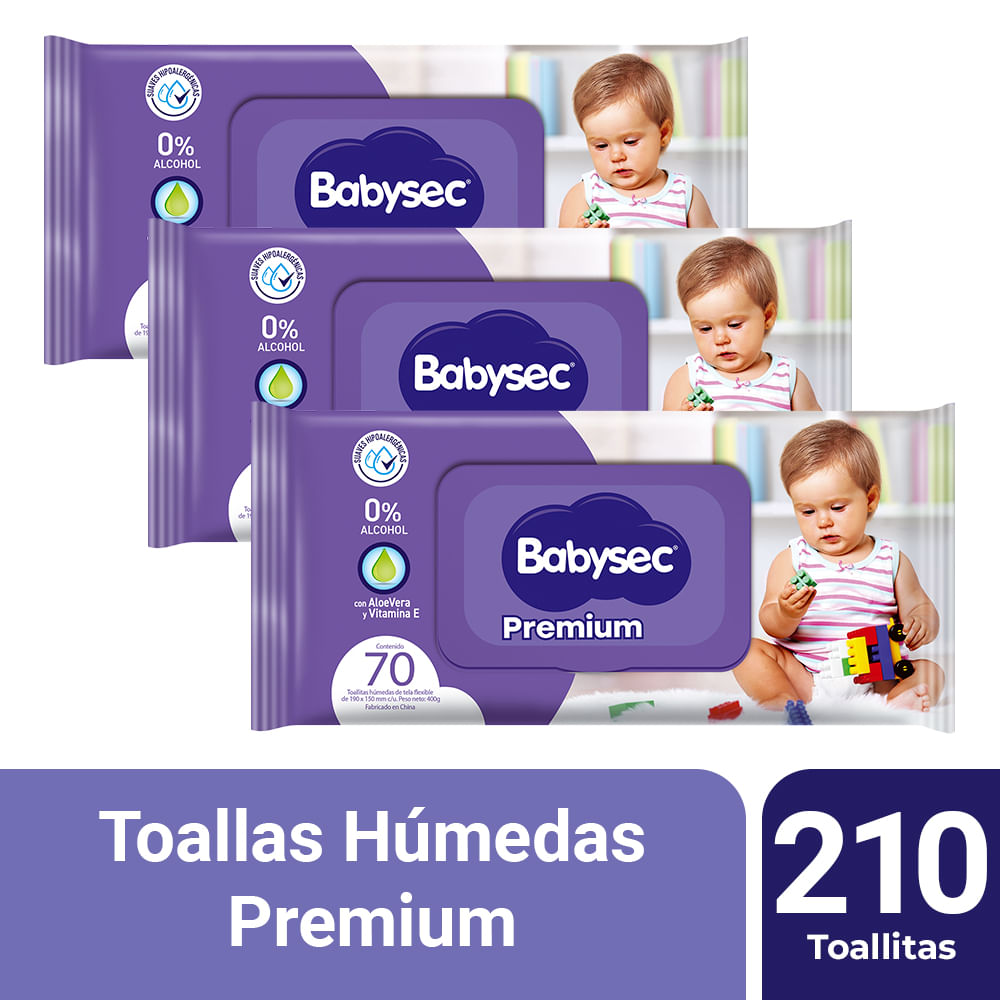 Toallitas Húmedas para Bebé BABYSEC Ultra con Aloe Vera Paquete