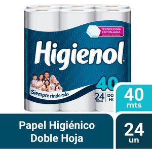 Papel Higiénico Higienol Tecnología Panal 24 un 40 mts