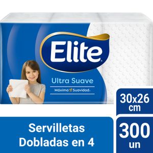 Servilleta Elite Dobladas En 4 Blanca 300 un