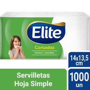 Servilleta Elite Cortada Simples 1000 un