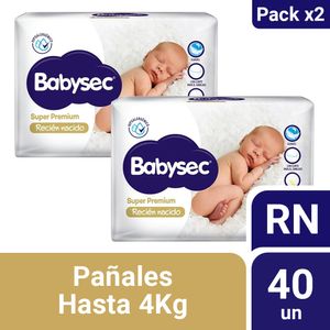 Pack 02 Pañal Babysec Recien nacido 20 un