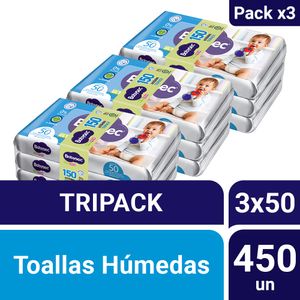 Pack 03 Toallas Húmedas Babysec Ultrasec 150 und