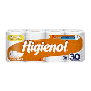Papel Higiénico Higienol Tecnología Panal 16 un 30 mts