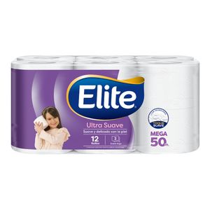 Papel Higiénico Elite Ultra Suave 12 un 50 mts