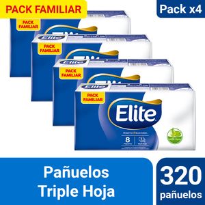 Pack 04 Pañuelos Desechables Elite Aloe Vera Pack 10 Regular 8 un