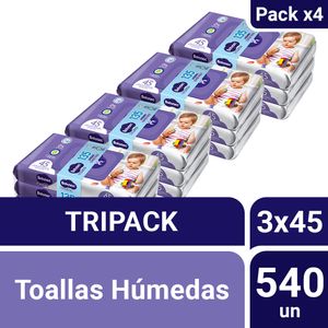 Pack 04 Toallas Húmedas Babysec Premium 135 un