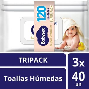 Toallas Húmedas Babysec Super Premium 120 un