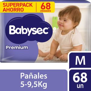 Pañal Babysec Premium Talla M 68 un