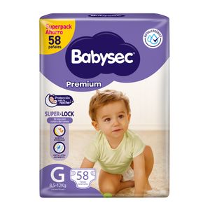 Pañal Babysec Premium Talla G 58 un