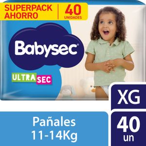 Pañal Babysec Ultra Talla XG 40 un