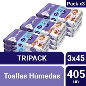 Pack 03 Toallas Húmedas Babysec Premium 135 un