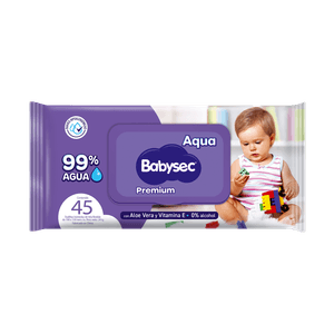 Toallas Húmedas 99% Agua Premium 45 un