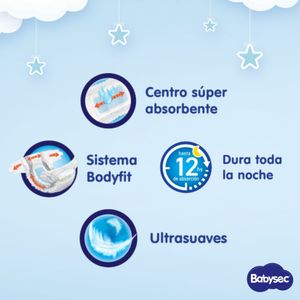 Pañal Babysec Super Premium Talla M 58 un