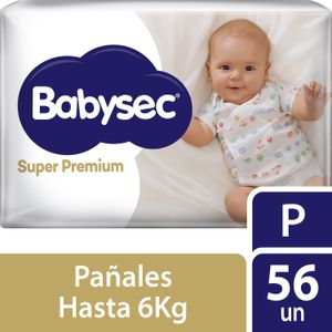 Pañal Babysec Super Premium Talla P 56 un