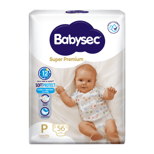 Pañal Babysec Super Premium Talla P 56 un