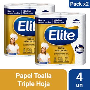 Pack 02 Papel Toalla Elite Triple Absorción 2 un