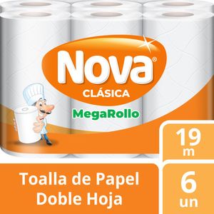 Papel Toalla Nova Clásico Megarollo 6 un