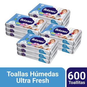 Pack 12 Toallas Húmedas Babysec Ultra 50 un