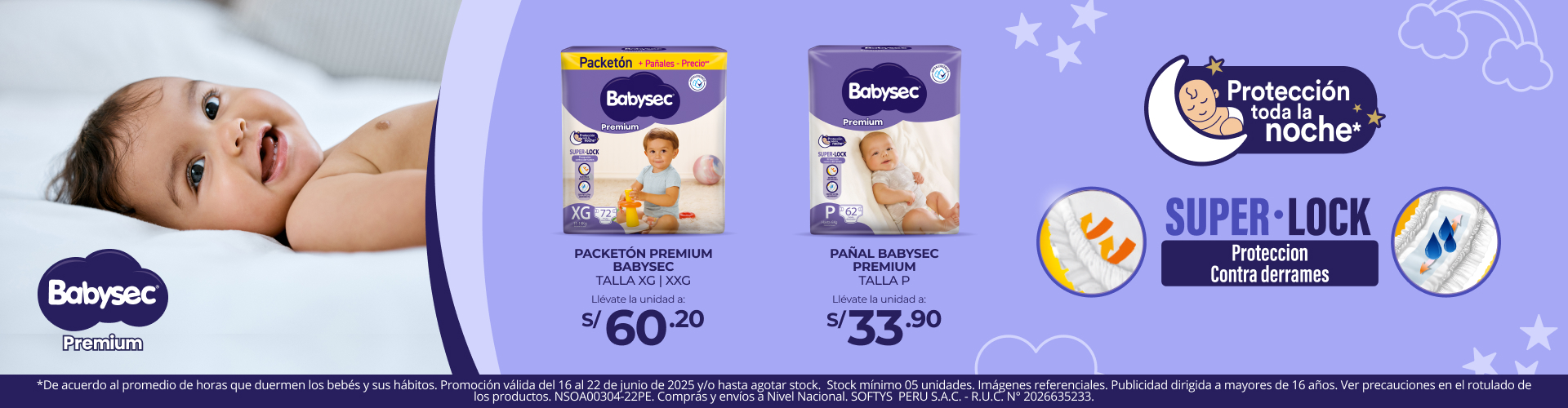 Pañales Babysec Premium