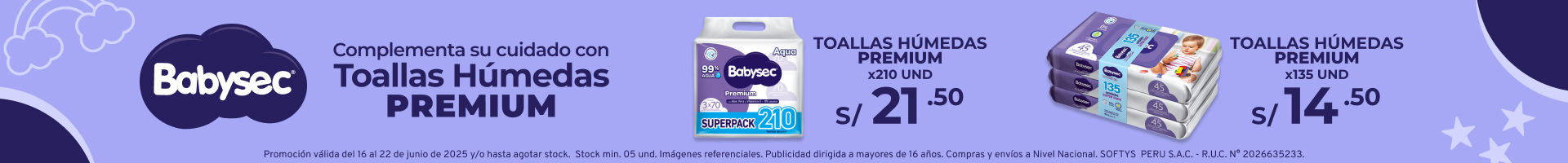 Toallitas Babysec Premium