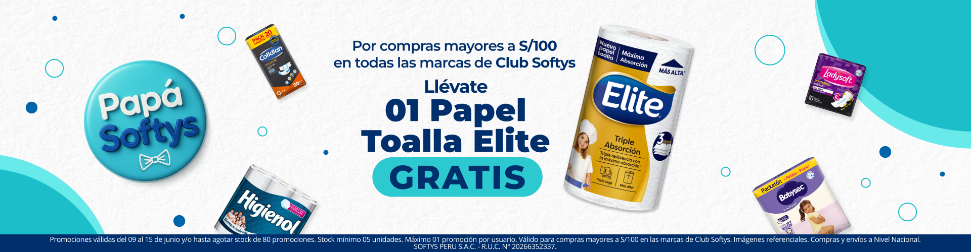 Papel Higiénico Elite gratis